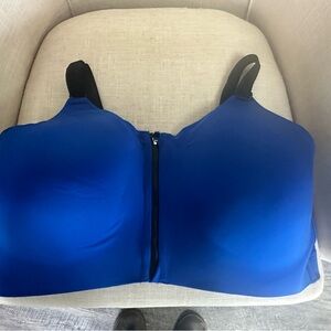 Blue Zip-Front Sports Bra Torrid
